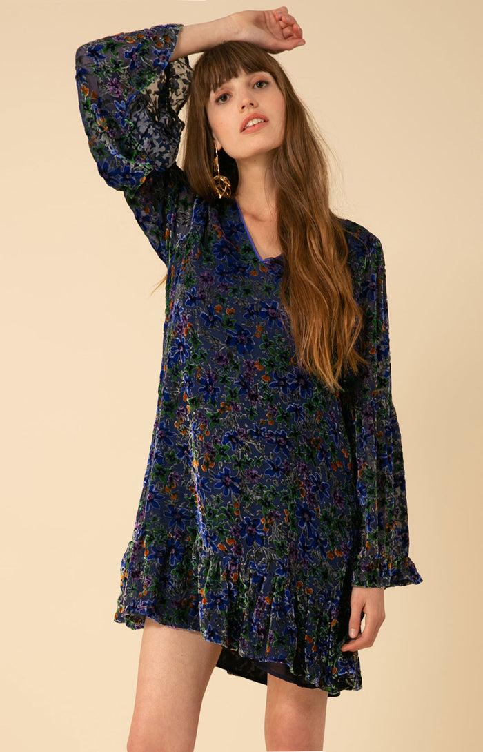 hale bob Salome Velvet Burnout Dress