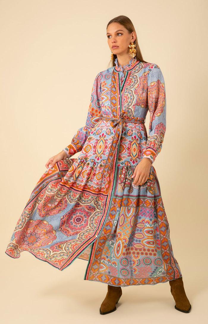 Hale Bob Samara Linen Maxi Dress