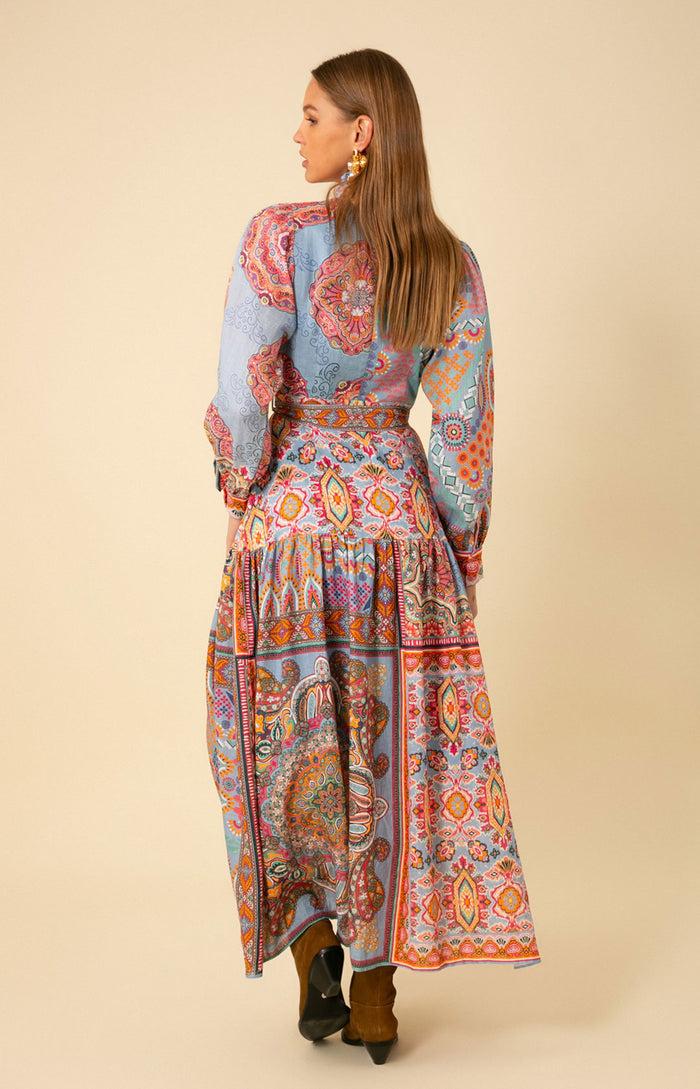 Hale Bob Samara Linen Maxi Dress