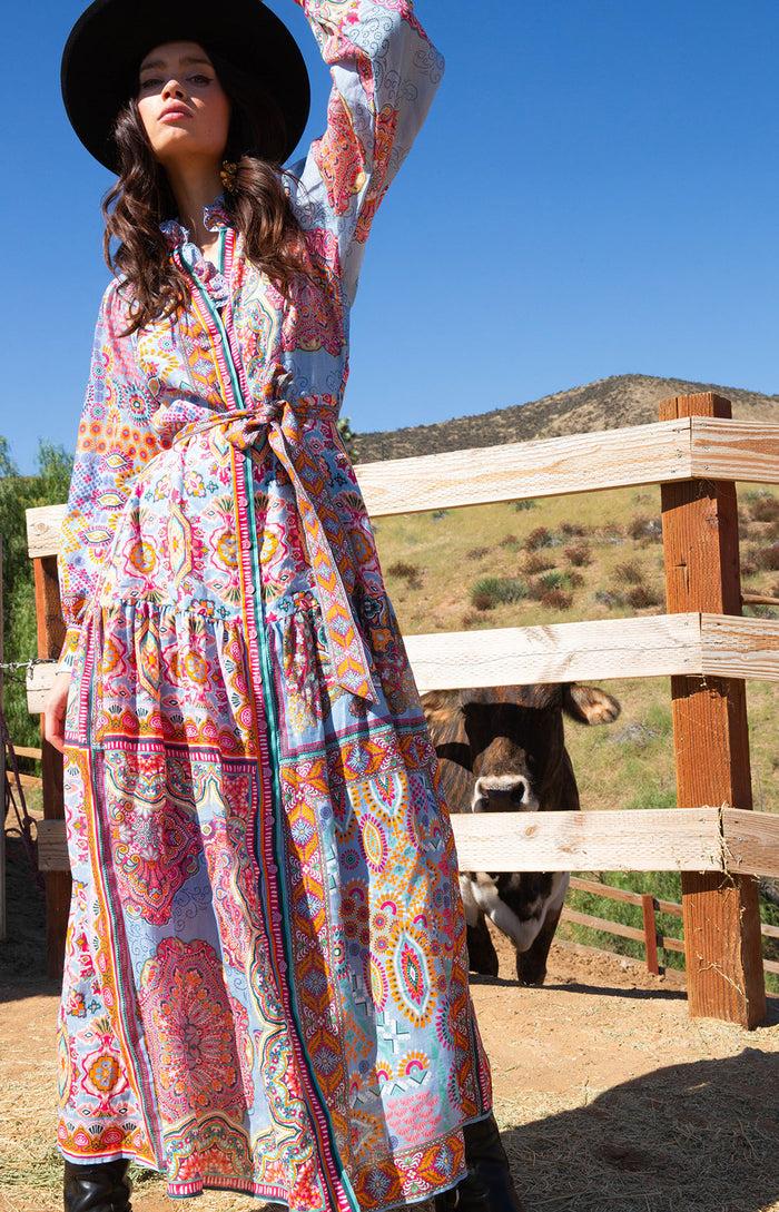 hale bob Samara Linen Maxi Dress