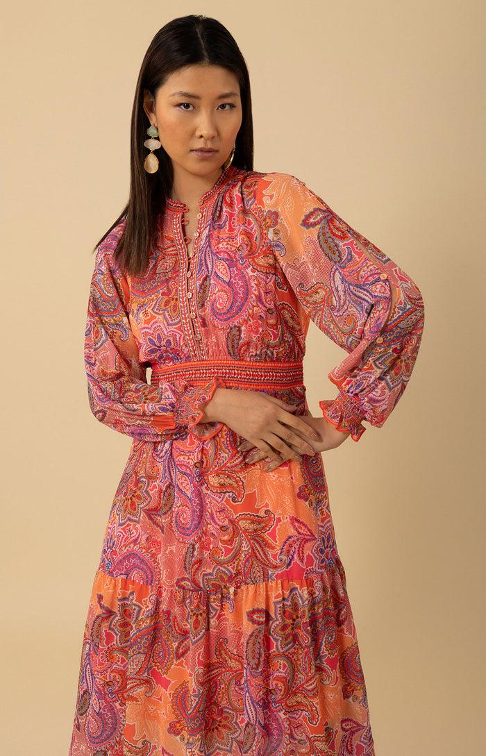 Hale Bob Shelby Chiffon Long Dress