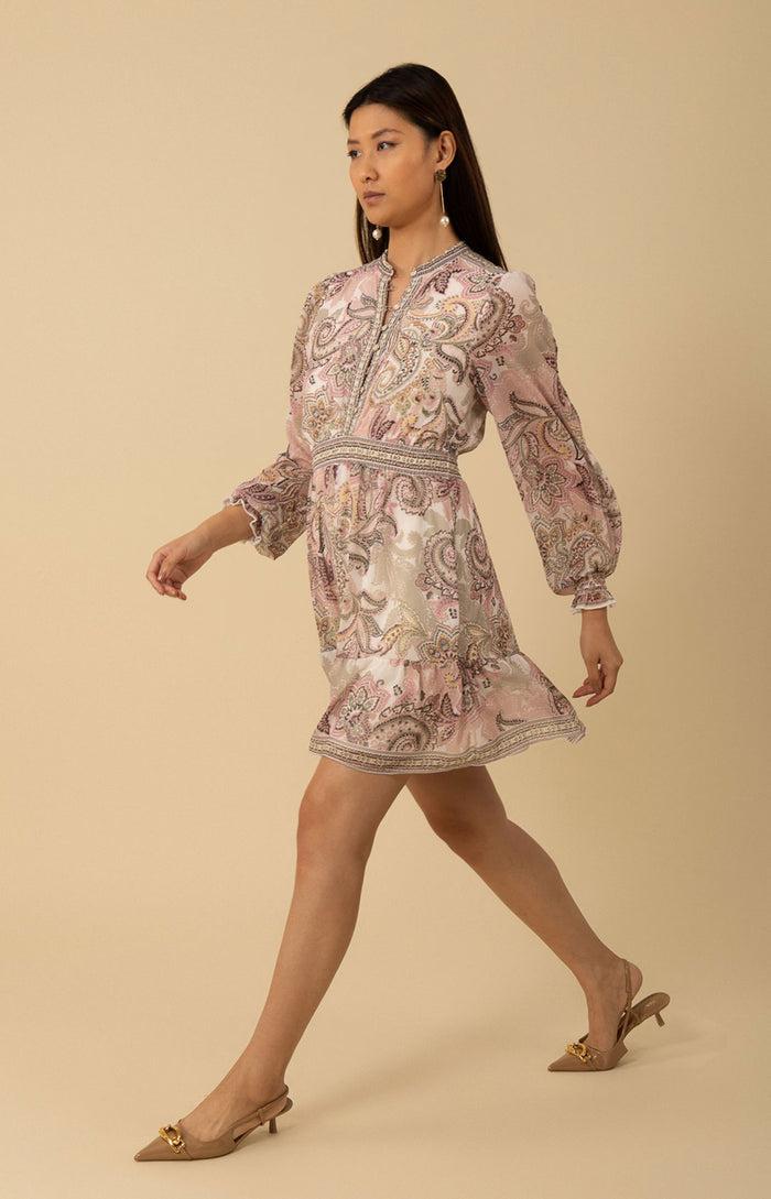 Hale Bob Shelby Chiffon Short Dress