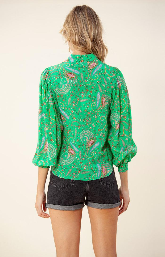 Hale Bob Shinta Silk Collared Top