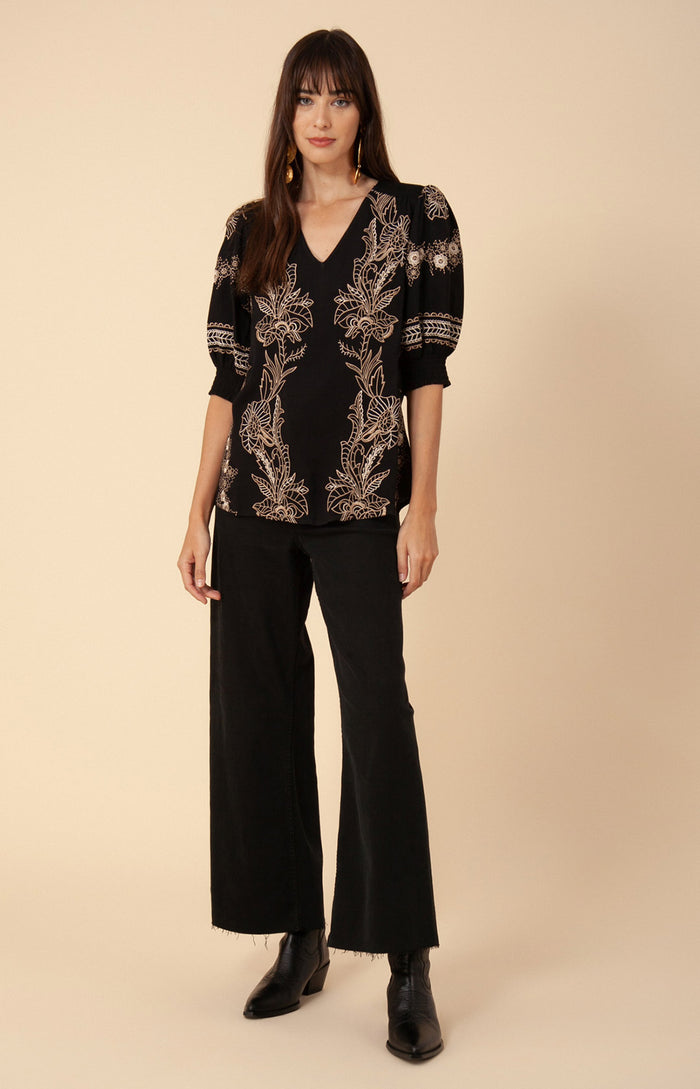 Hale Bob Sienna Smocked Top