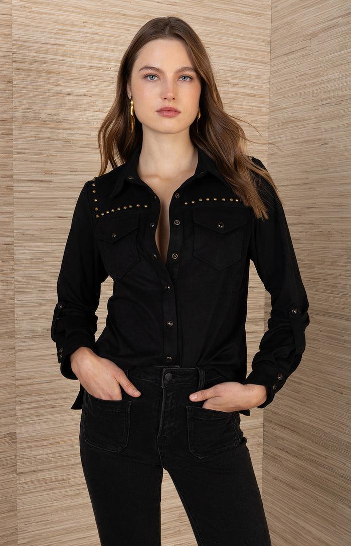 hale bob Simone Suede Top