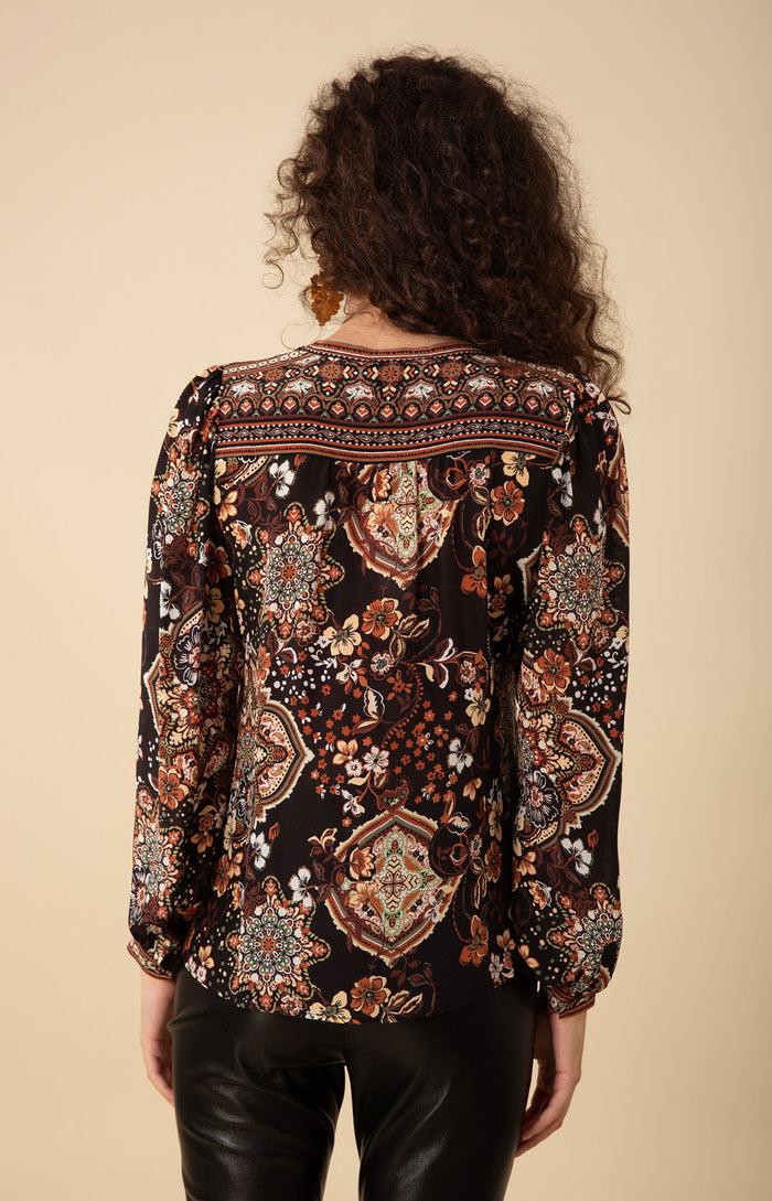 Hale Bob Skye Silk Top Beaded