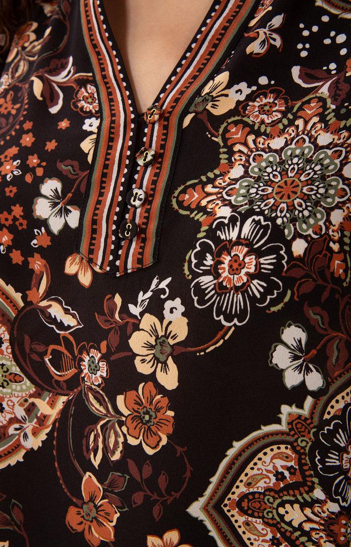 Hale Bob Skye Silk Top Beaded