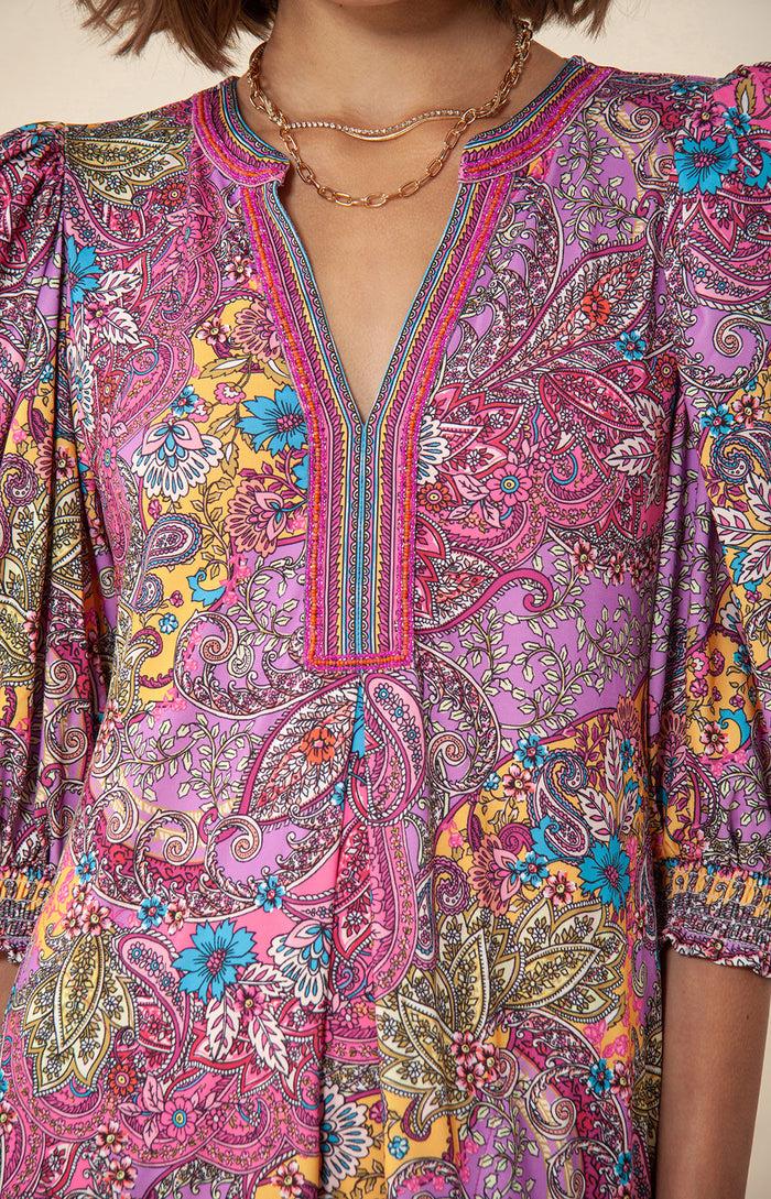 Hale Bob Sonata Jersey Dress Beaded