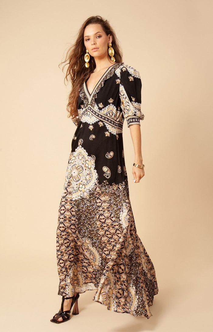 Hale Bob Soraya Crepe Maxi Dress