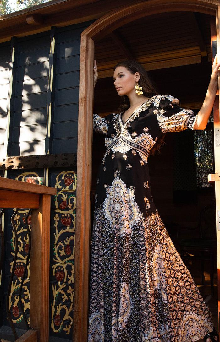 hale bob Soraya Crepe Maxi Dress