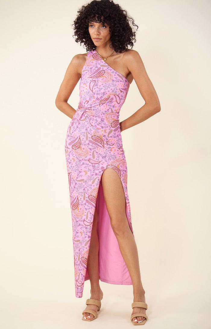 hale bob Stassie One Shoulder Maxi Dress