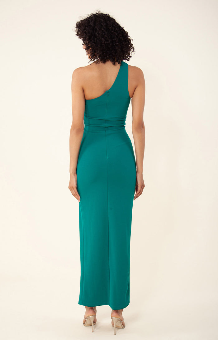 Hale Bob Stassie Solid One Shoulder Maxi Dress