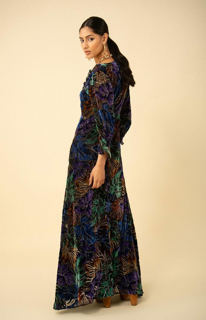 Hale Bob Stella Velvet Maxi Dress