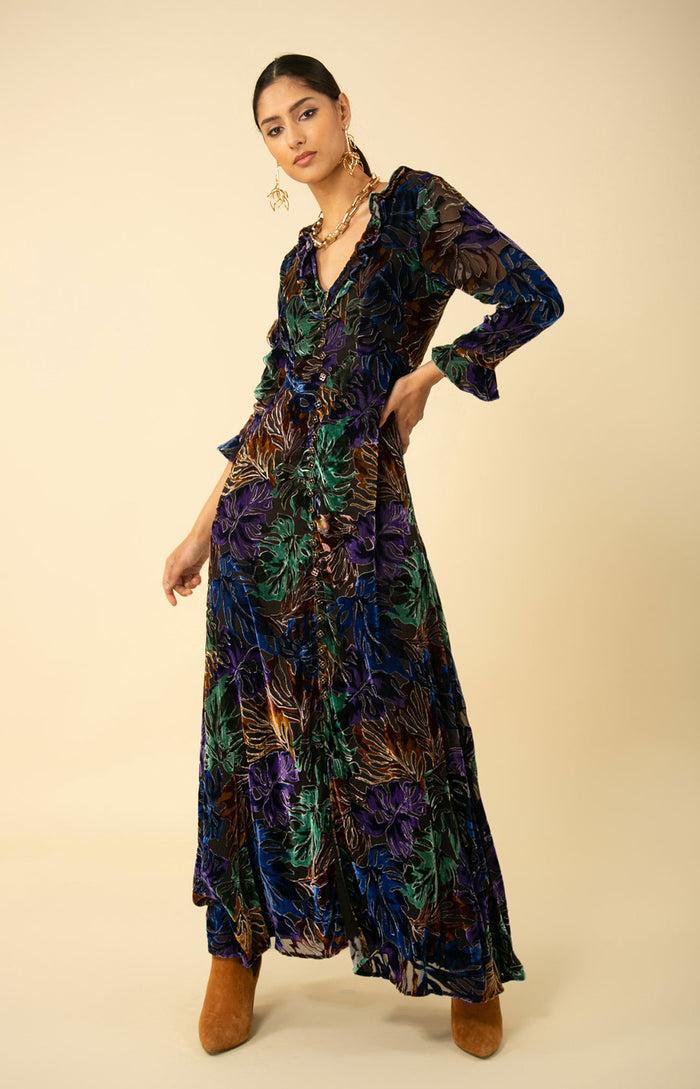 hale bob Stella Velvet Maxi Dress