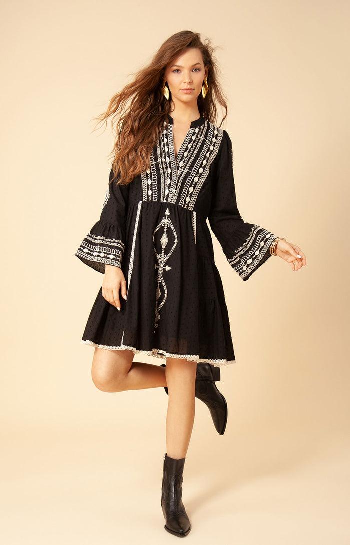 hale bob Tasha Embroidered Dress