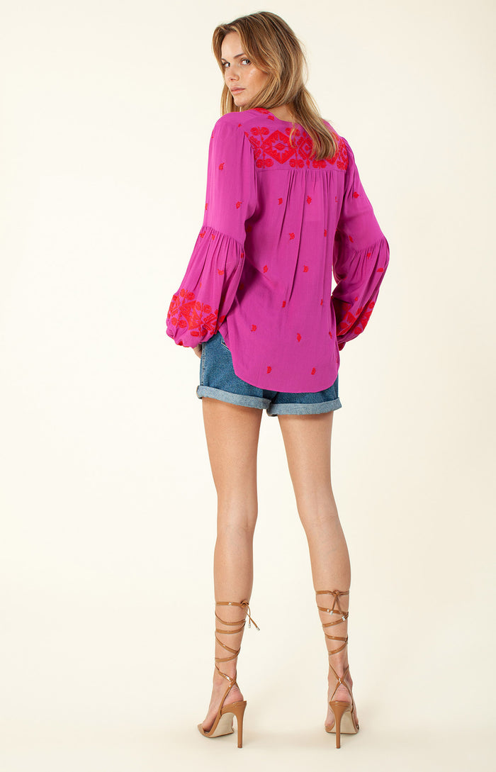 Hale Bob Tavanna Embroidered Top