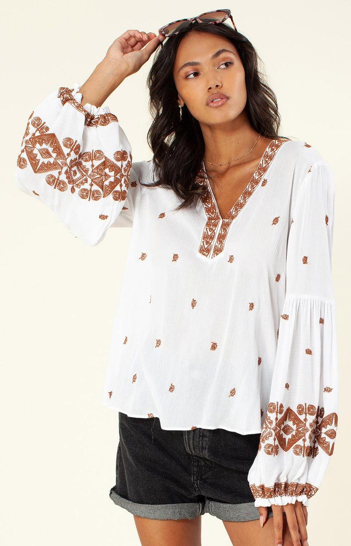 Hale Bob Tavanna Embroidered Top