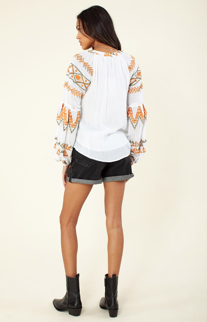 Hale Bob Terra Embroidered Top