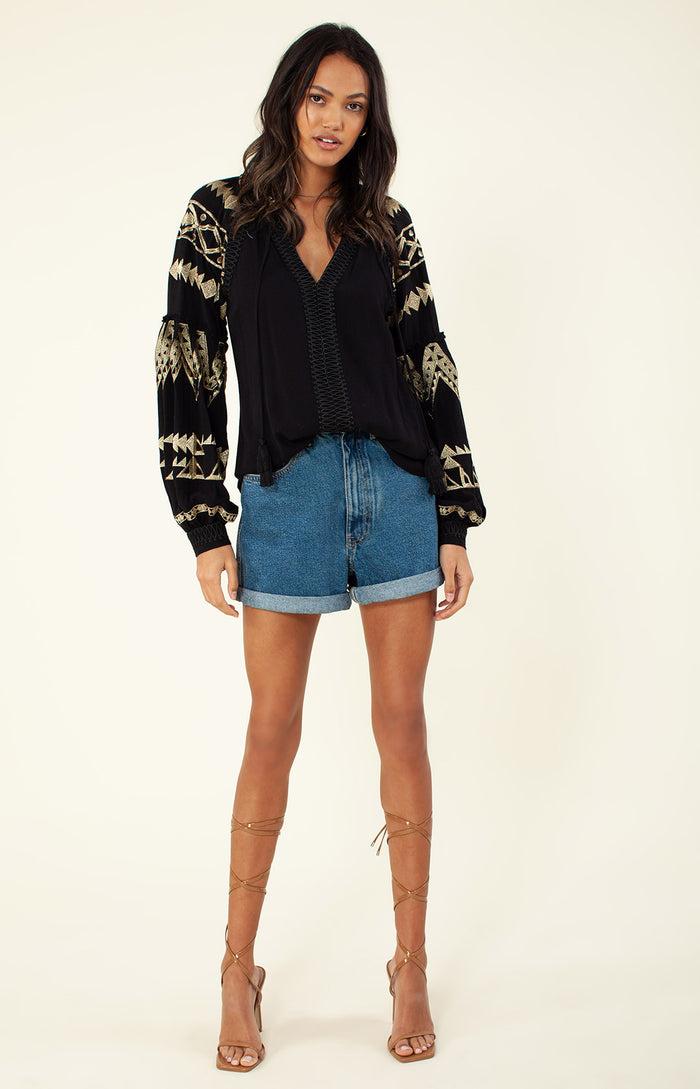 hale bob Terra Embroidered Top