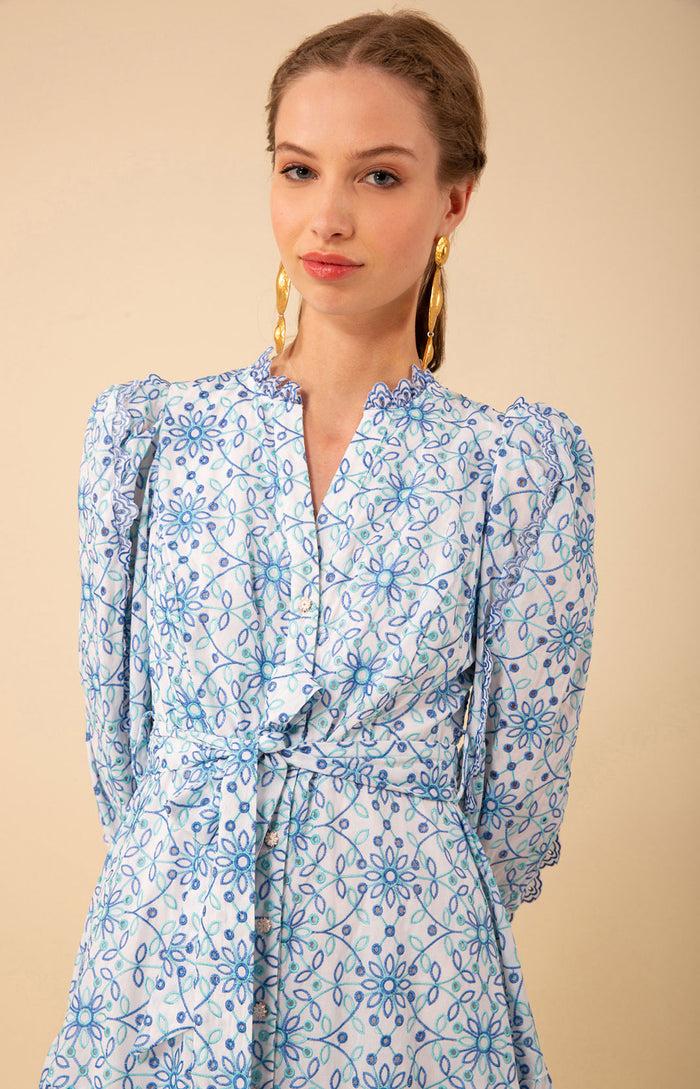 Hale Bob Valerie Eyelet Maxi Dress