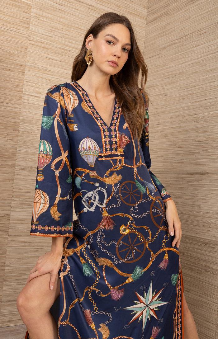 Hale Bob Valery Charmeuse Maxi Dress