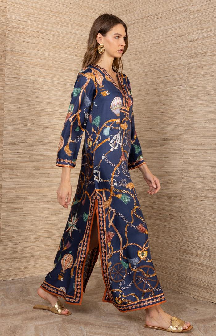 Hale Bob Valery Charmeuse Maxi Dress