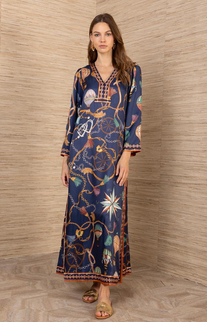 hale bob Valery Charmeuse Maxi Dress