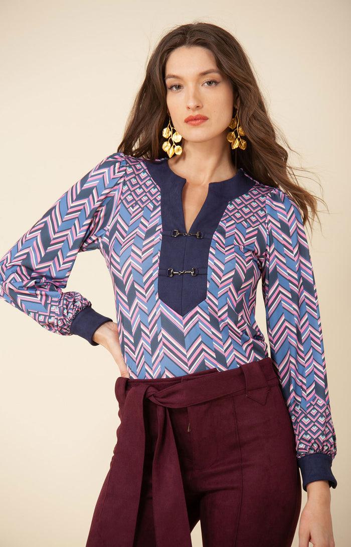 Hale Bob Victoria Stretch Tie Waist Pant