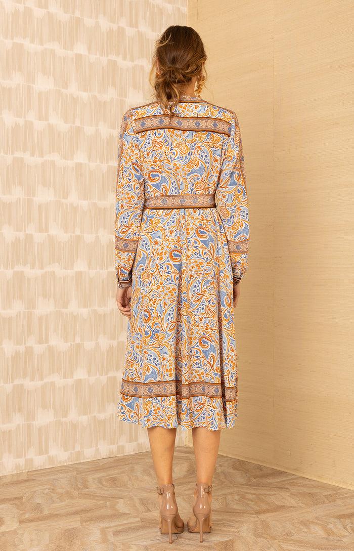 Hale Bob Vienna Silk Midi Dress