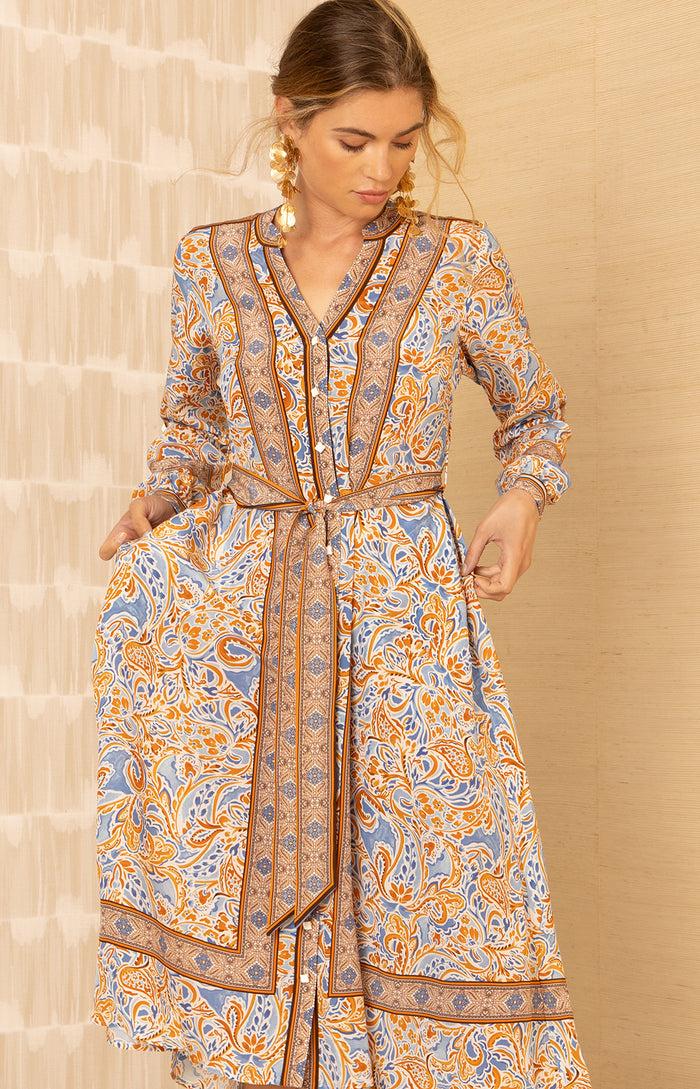 Hale Bob Vienna Silk Midi Dress