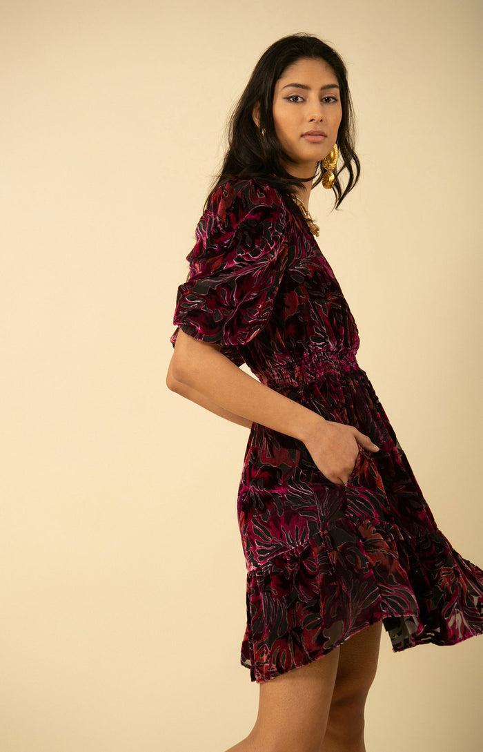 Hale Bob Willow Velvet Burnout Dress