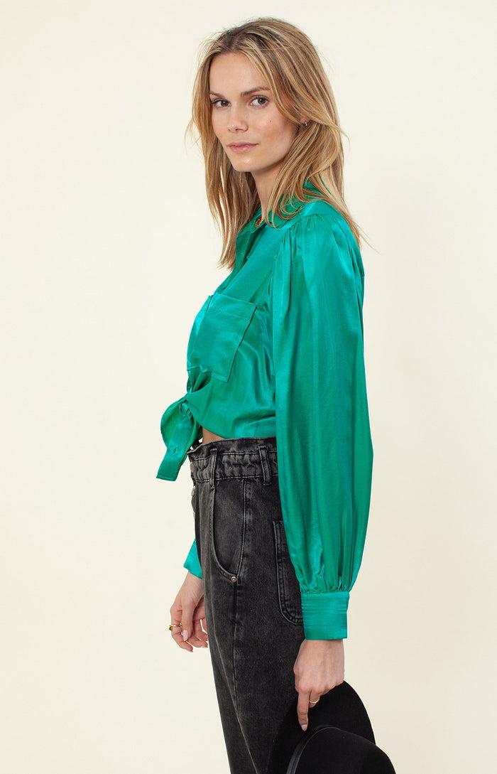 Hale Bob Yamei Solid Silk Top