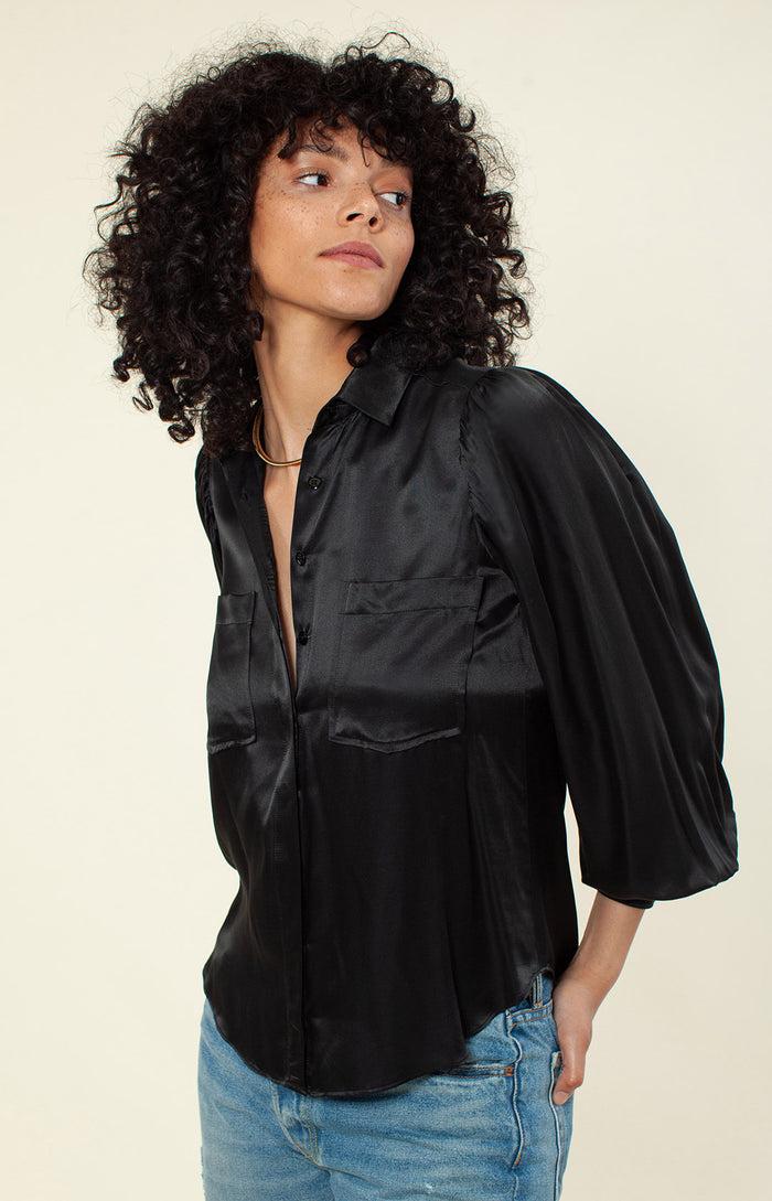 Hale Bob Yamei Solid Silk Top