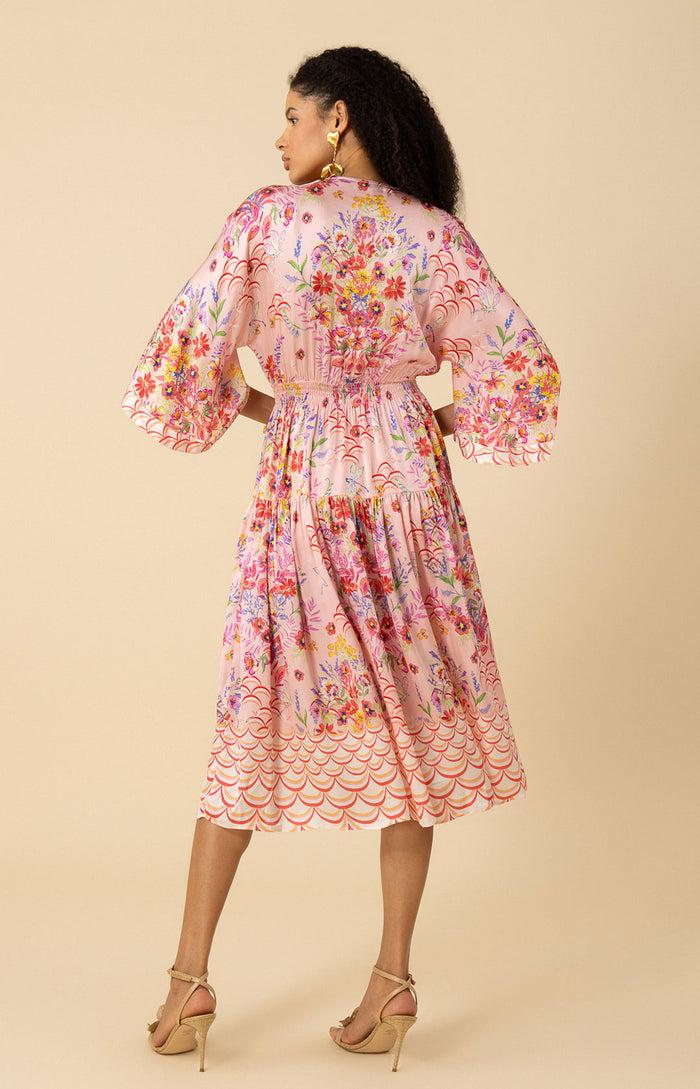 Hale Bob Zahra Kimono Midi Dress