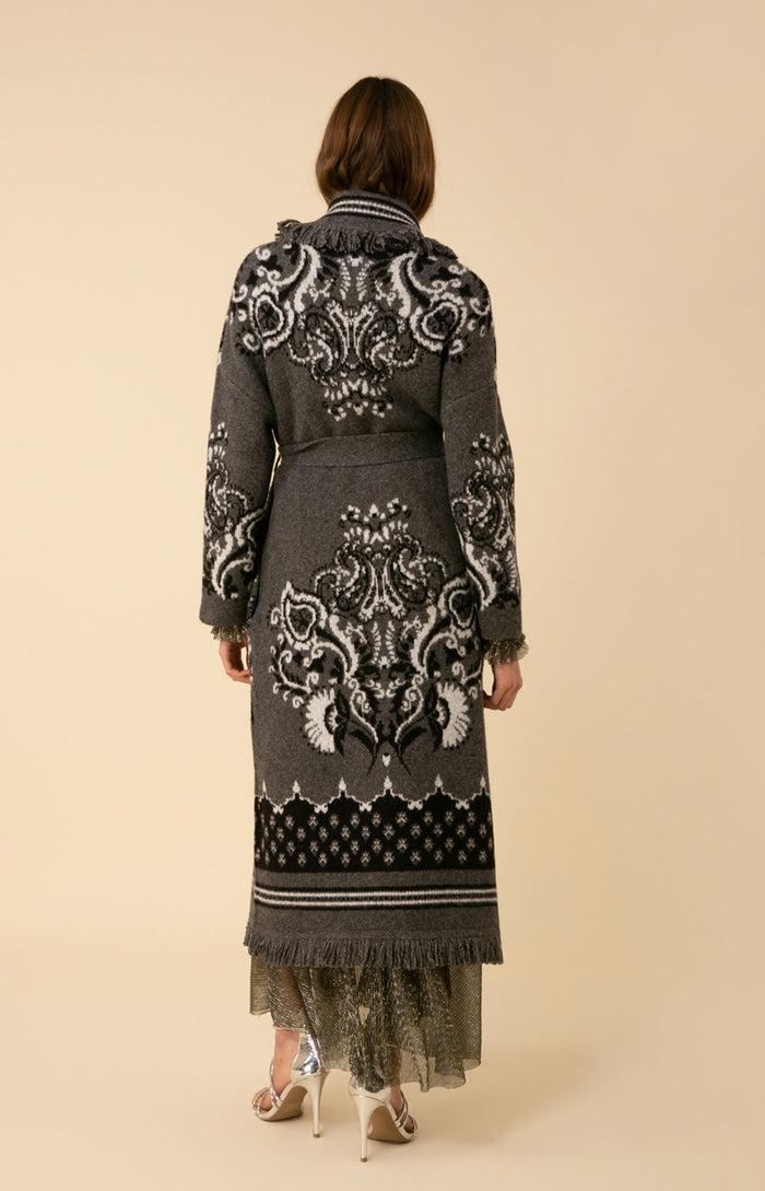 Hale Bob Zelie Wool Blend Wrap Midi Sweater