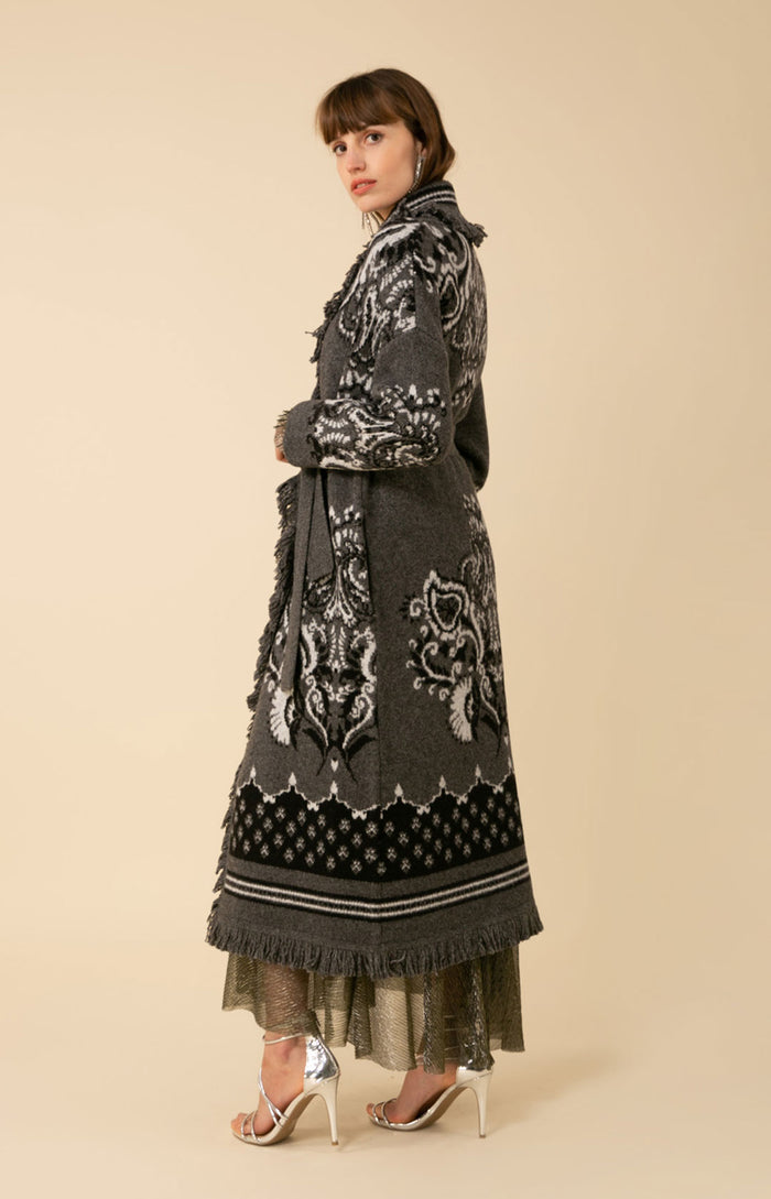 Hale Bob Zelie Wool Blend Wrap Midi Sweater