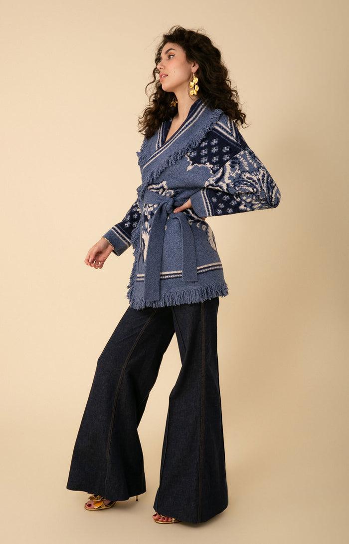 Hale Bob Zelie Wool Blend Wrap Sweater