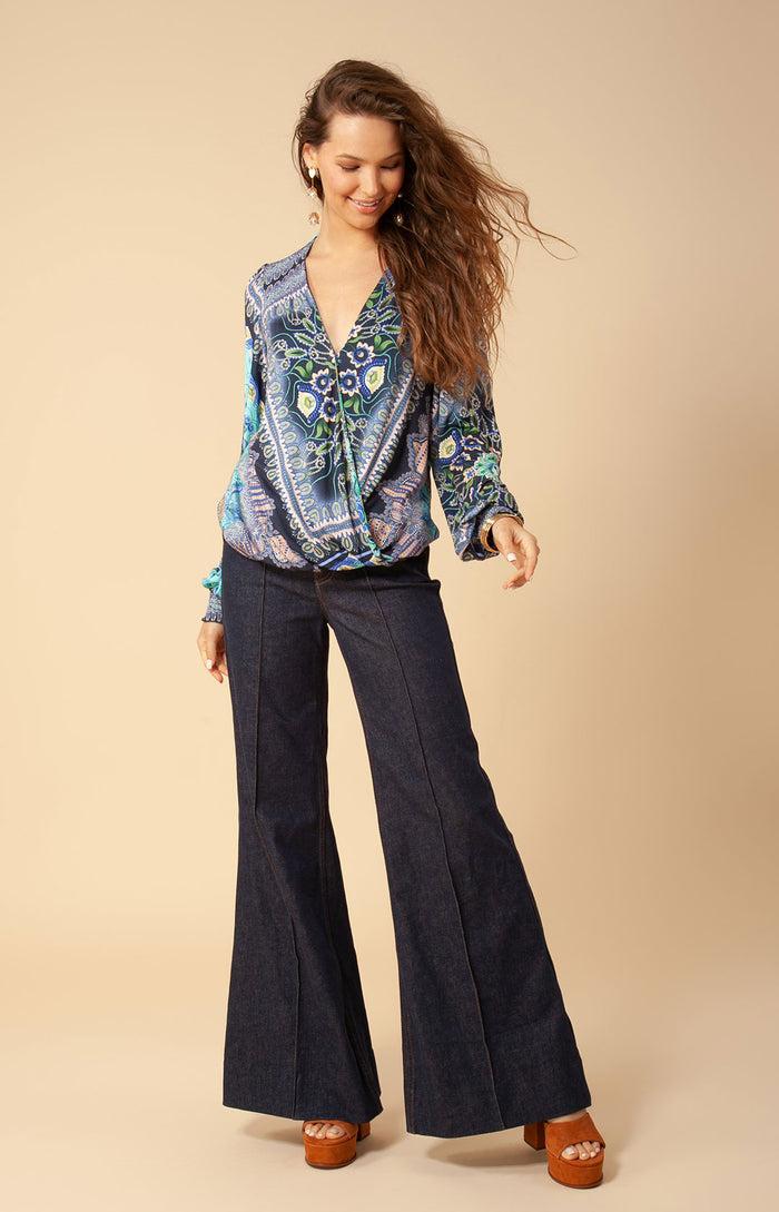 Hale Bob Zyana Jersey Wrap Top