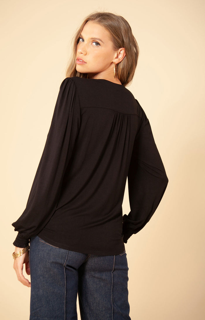 Hale Bob Zyana Solid Jersey Wrap Top