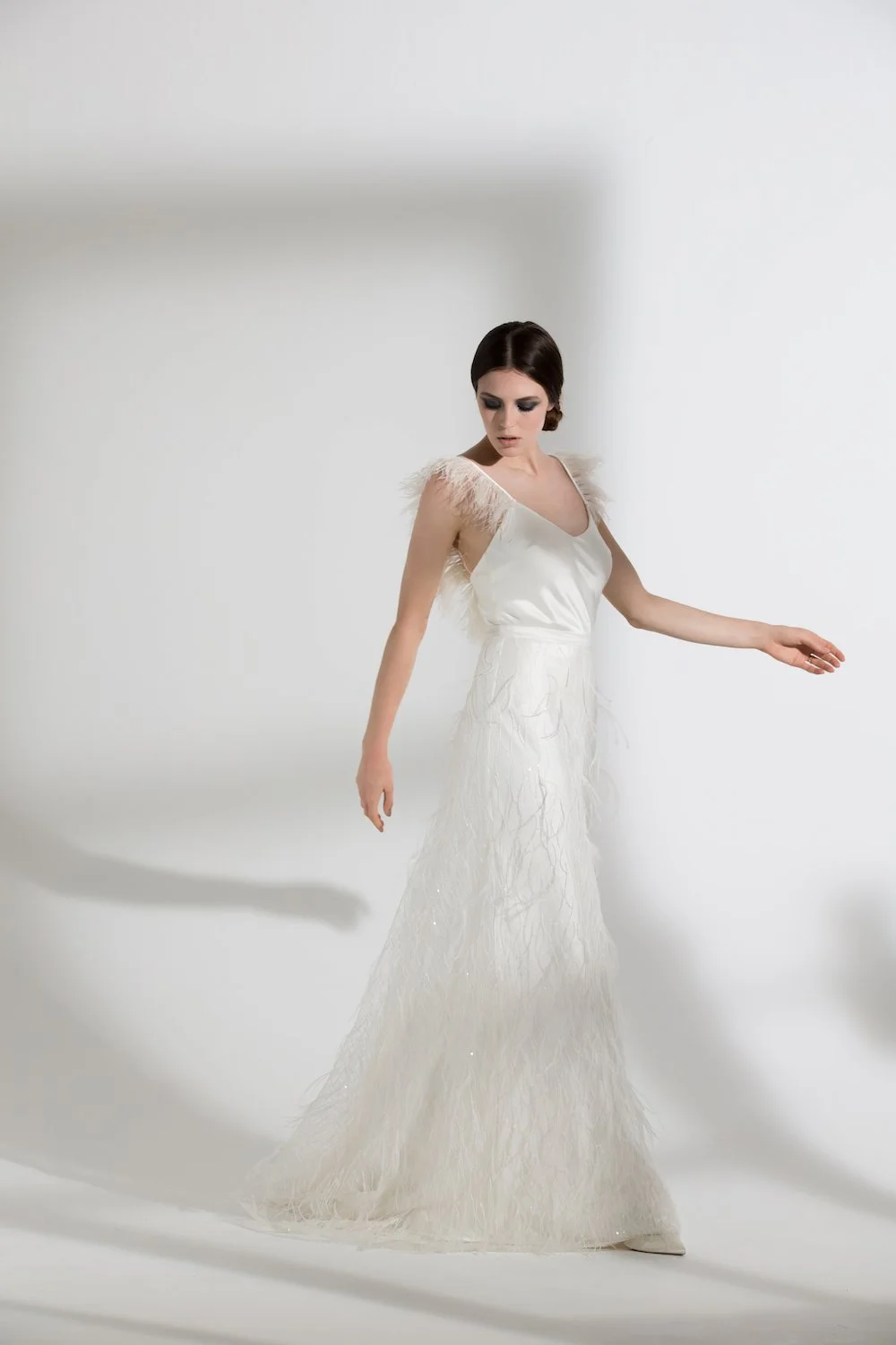 halfpenny london IRIS OSTRICH CAMISOLE