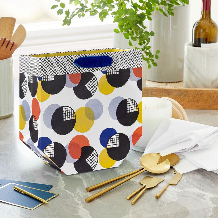 Hallmark 10.3" Vintage Patterned Circles Large Gift Bag