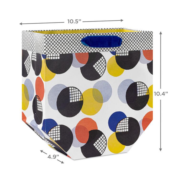 Hallmark 10.3" Vintage Patterned Circles Large Gift Bag