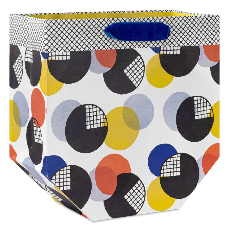 hallmark 10.3" Vintage Patterned Circles Large Gift Bag