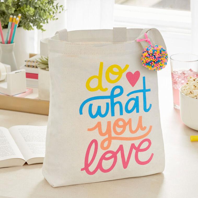 Hallmark 10.5" Do What You Love Square Fabric Gift Bag