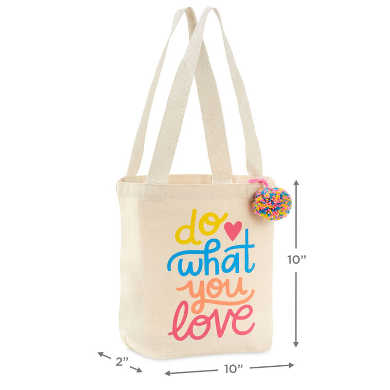 Hallmark 10.5" Do What You Love Square Fabric Gift Bag