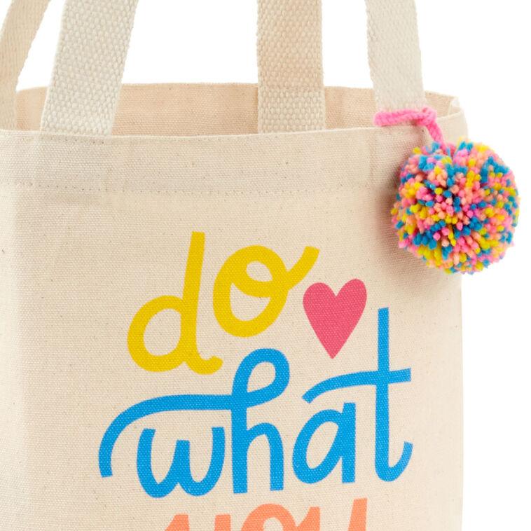 Hallmark 10.5" Do What You Love Square Fabric Gift Bag