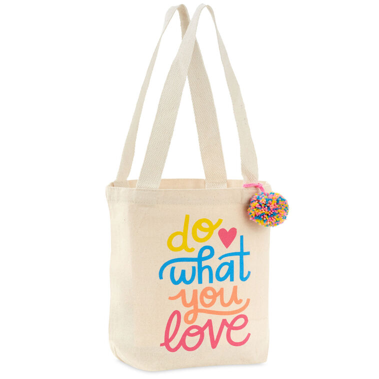 hallmark 10.5" Do What You Love Square Fabric Gift Bag