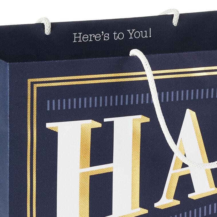 Hallmark 13" Art Deco Lettering Large Birthday Gift Bag