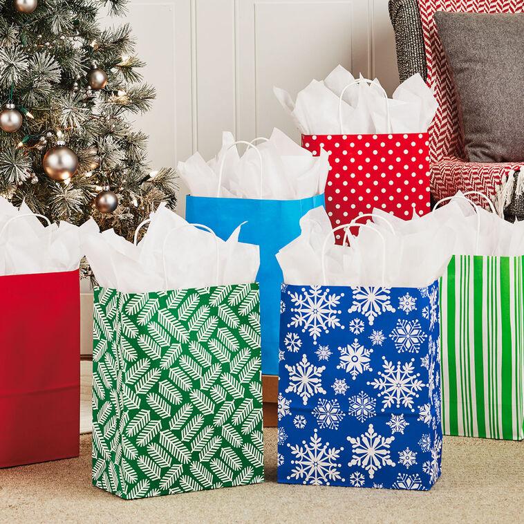 Hallmark 13" Bright Fun 12-Pack Assorted Christmas Gift Bags