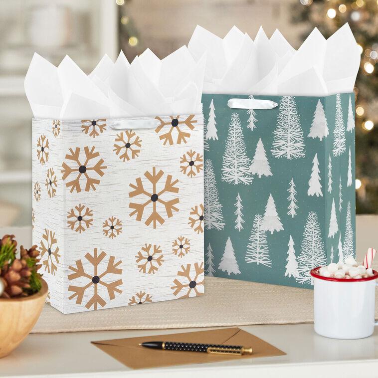 Hallmark 13" Classic Winter 3-Pack Assortment Large Gift Bags